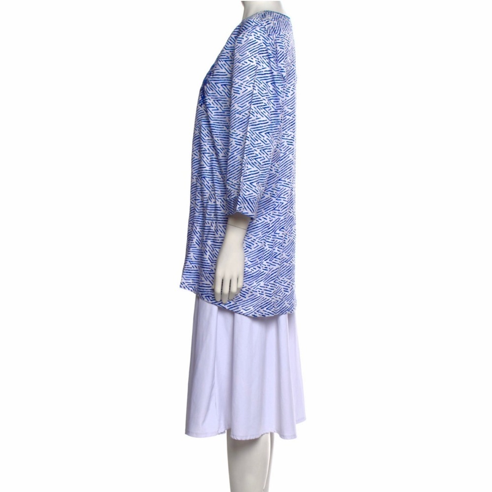 Oscar de la Renta Embroidered Kaftan Coverup - Picture 4 of 8